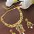 Gold plated rajwadi matte finish necklace set