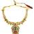 Gold plated rajwadi matte finish necklace set