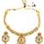 Gold plated kundan meenkari rajwadi necklace set
