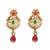 Gold plated kundan meenkari rajwadi necklace set