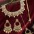 Antique gold plated champagne cz necklace set