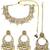 Antique gold plated champagne cz necklace set