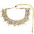 Antique gold plated champagne cz necklace set