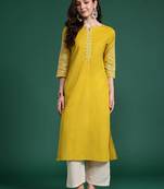 Floral embroidered kurta