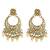 Antique gold plated champagne cz necklace set