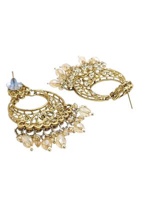 Antique gold plated champagne cz necklace set 5