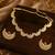Gold plated chandrakor necklace set