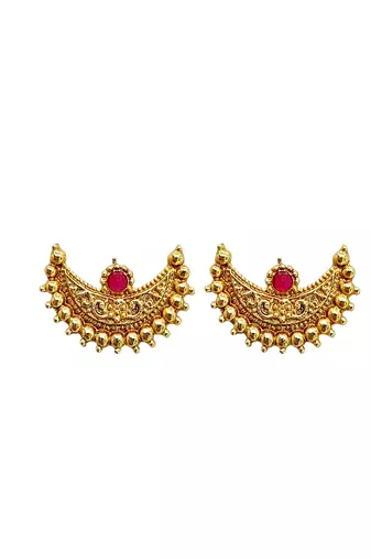 Gold plated chandrakor necklace set