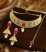 Multicolor traditional choker set