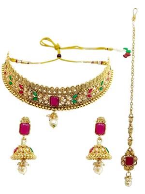 Multicolor traditional choker set 2