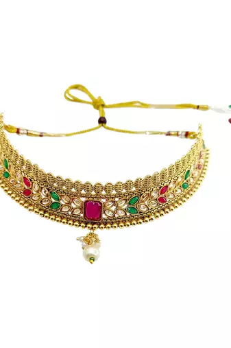 Multicolor traditional choker set