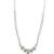 Silver plated american diamond leafy necklace set