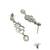 Silver plated american diamond leafy necklace set