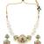 Mehandi gold plated cz multi stand necklace set