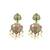 Mehandi gold plated cz multi stand necklace set