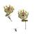 Mehandi gold plated cz multi stand necklace set
