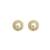 Gold plated cz halo design stud earrings