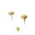 Gold plated cz halo design stud earrings