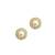 Gold plated cz halo design stud earrings