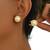 Gold plated cz halo design stud earrings