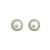 Silver plated cz halo design stud earrings