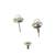 Silver plated cz halo design stud earrings