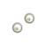 Silver plated cz halo design stud earrings
