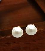 Gold plated beads stud earrings