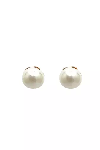 Gold plated beads stud earrings