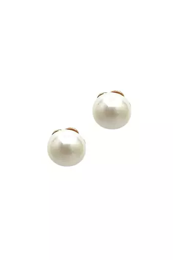 Gold plated beads stud earrings