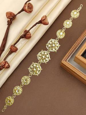 Silver plated kundan traditional mathapatti sheeshphool 1