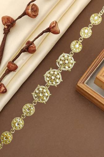 Silver plated kundan traditional mathapatti sheeshphool