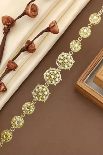 Silver plated kundan traditional mathapatti sheeshphool