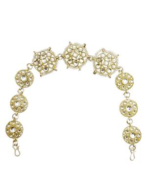 Silver plated kundan traditional mathapatti sheeshphool 2