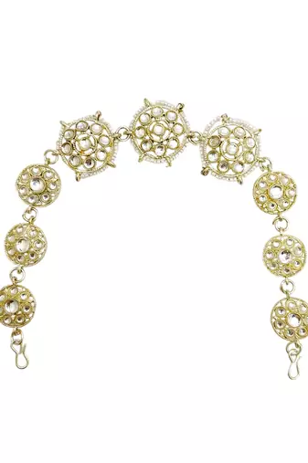 Silver plated kundan traditional mathapatti sheeshphool