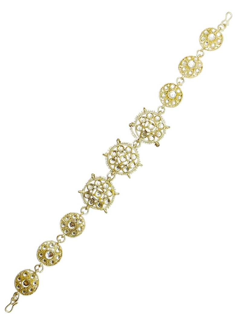 Silver plated kundan traditional mathapatti sheeshphool