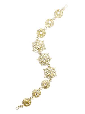 Silver plated kundan traditional mathapatti sheeshphool 4