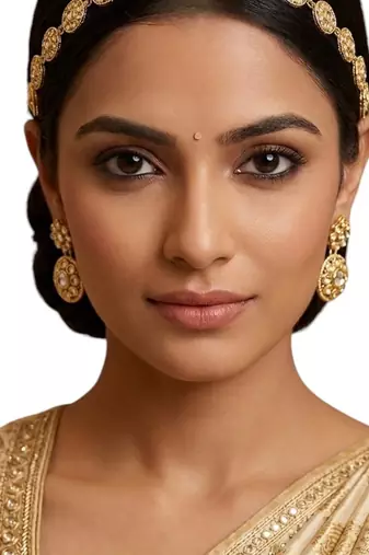 Silver plated kundan traditional mathapatti sheeshphool