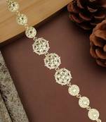 Silver plated kundan floral mathapatti sheeshphool