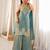 Designer mint green embroidered kurta palazzo set | party wear ethnic outfit