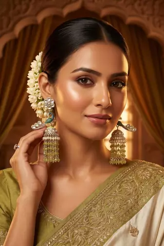   Earrings/ Gold-Plated Jhumki Earrings For Wo  And Girls