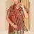 Rust brown gold zari weaving zari tissue silk saree with blouse