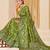 Olive green gold zari weaving zari tissue silk saree with blouse