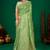 Mint green gold zari weaving zari tissue silk saree with blouse
