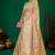Beige meenakari zari weaving zari tissue silk saree with blouse
