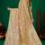 Beige meenakari zari weaving zari tissue silk saree with blouse