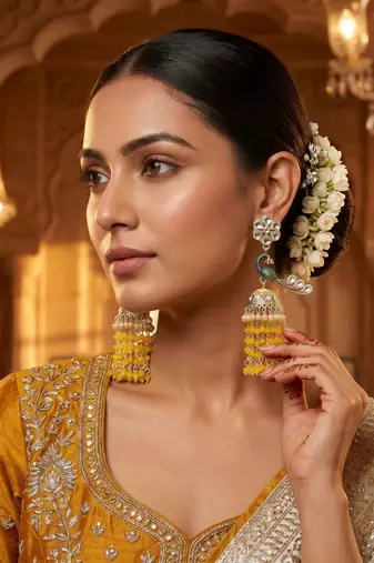   Earrings/ Gold-Plated Jhumki Earrings For Wo  And Girls