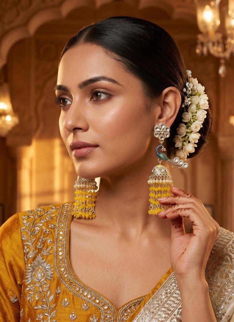   Earrings/ Gold-Plated Jhumki Earrings For Wo  And Girls