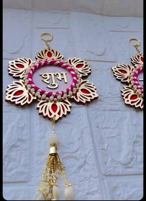 Traditional Decorative Shubh labh Lotus Wall Hanging(SMALL22) 1