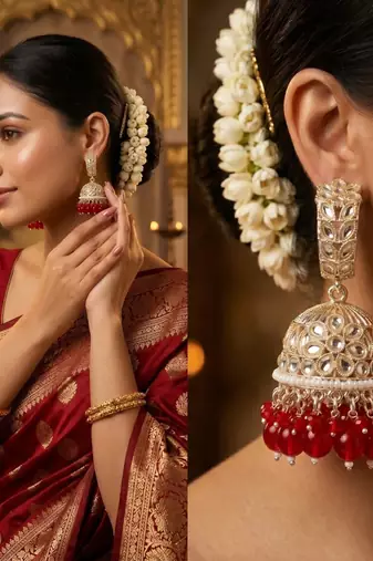   Traditional Bali Jhumka Earrings/ Earrings For Wo  And Girls